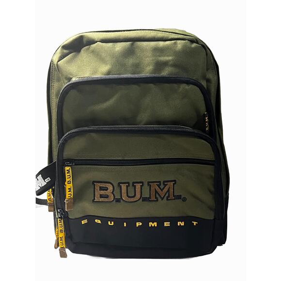 B.U.M. Other - Vintage 1990's B.U.M Equipment Green/Black Backpack